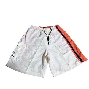 Vintage Nautica 1983 Stretchy Drawstring Multicolored Swimming Trunks Men's L